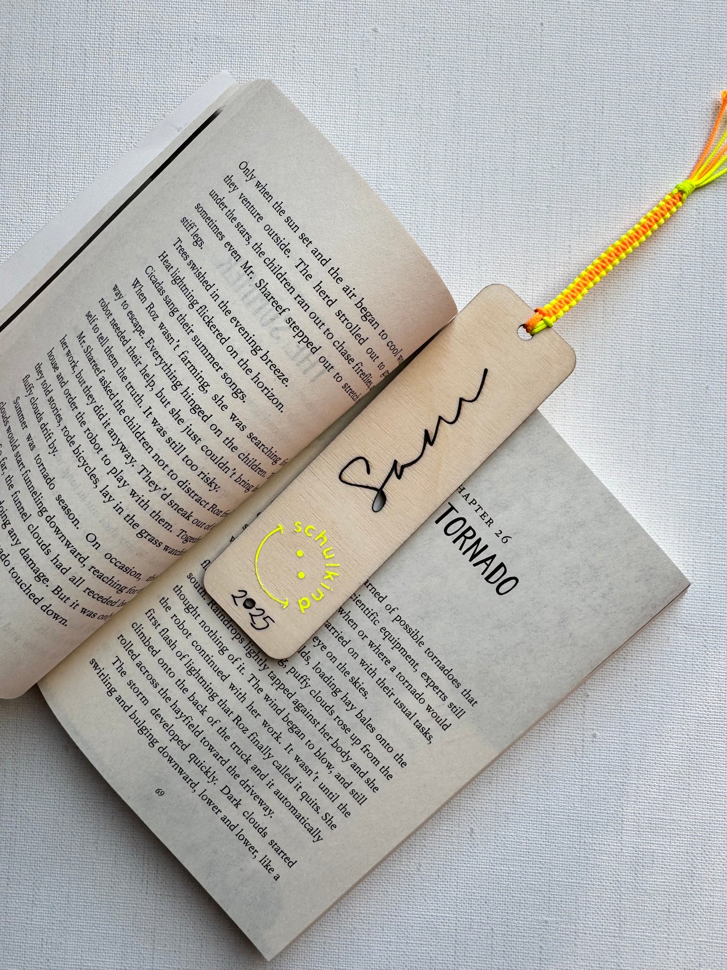 Lesezeichen SCHULKIND 2025 NEON