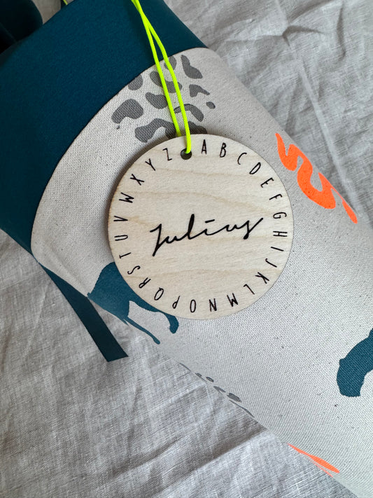 Anhänger Schultüte ABC ø 8 cm