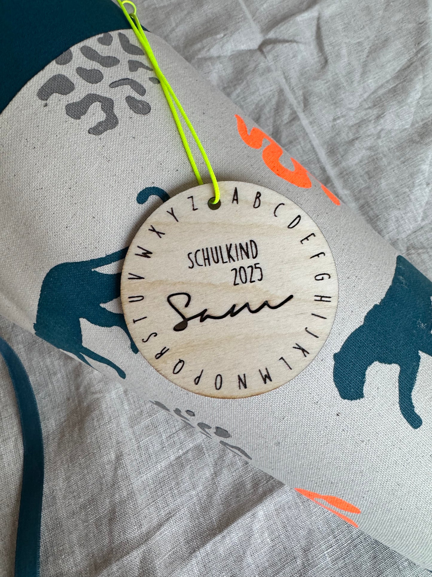 Anhänger Schultüte ABC ø 8 cm