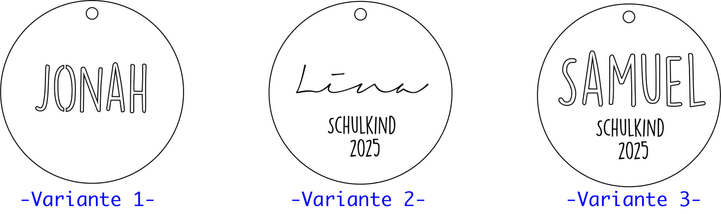 Anhänger für die Schultüten ø 7 cm