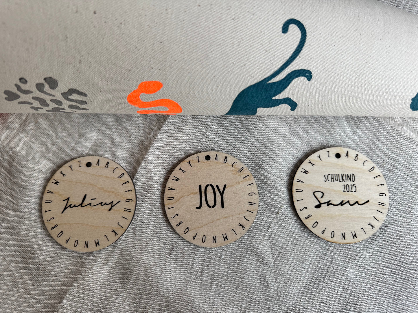 Anhänger Schultüte ABC ø 8 cm